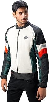 Royal Enfield Men Streetwind Riding Standard Length Jacket Eco Off-White (M) 40 Cm Re Ergo Pro-Tech Ce Level 2 Armour Protection At Shoulder & Elbows, Eva For Back Protection And Comfort
