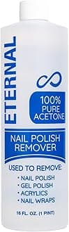 Eternal Gel Polish Remover for Nails - 100% Acetone Nail Polish Remover | Pure Acetone To Remove Acrylic Nails, Natural, Glue, Gel, Acrylic & Dip | Gel Nail Remover - 16 Fl Oz (Pack of 1)