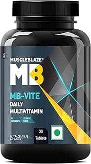 MB-Vite Multivitamin with Immunity Boosters and Digestive Enzymes, 100% RDA of Vitamin C, D, Zinc, 30 Tablets