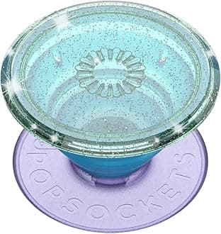 PopSockets Japan - PopGrip Mint Glitter Clear Mint, Glitter, Clear, Pop Grip, Smartphone Grip & Stand