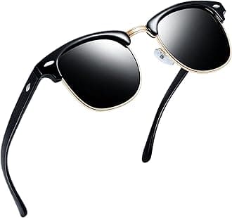 Half Frame Sunglasses Polarised UV400 Protection Classic Semi-Rimless Sun Glasses for Women Men