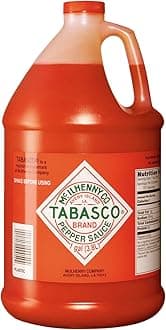 TABASCO Brand Original Red Pepper Hot Sauce, Medium Heat, Bulk Plastic Jug, Classic & Versatile, Three Simple Ingredients, For Large Recipes & Marinades, Great on Everything, 128 Fl Oz (Pack of 1)