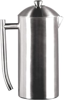 Frieling USA Double-Walled French Press Coffee Maker, 8 Ounce, Brushed Stainless Steel