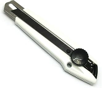 NTカッター プロ用カッター L型黒刃仕様 ホワイトボディ ネジロック式 日本製 MNCR-L1