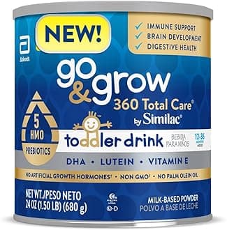 Go & Grow 360 Total Care by Similac Toddler Nutritional Drink, Has 5 HMOs, Powder, 24-oz Can