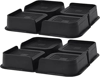 Bed Risers 2 inch, Oversized Furniture Risers, Heavy-Duty Support Up to 6000 Lbs, Lift 2 inch for Couch, Sofa, Table,Chair (Black 8 Pack, 2 inch)