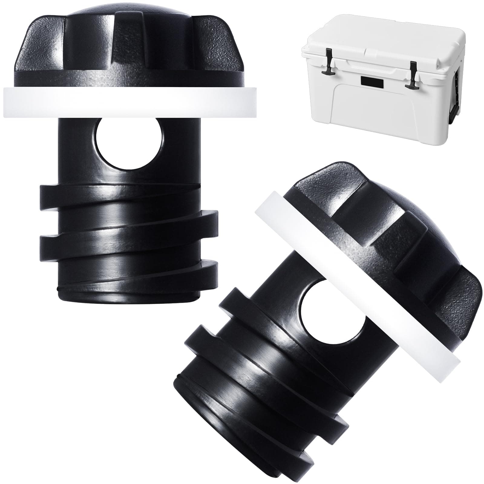 Cooler Drain Plug for YETI, 2 Pack Replacement Cooler Accessories, Compatible with YETI Tundra, Tank and RTIC Coolers, Ice Chest Plug for YETI