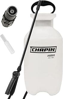 Chapin 20005 Pump Sprayer, 2‑Gallon, Lawn & Garden, Translucent Poly Tank, Funnel‑Top, SureSpray Anti‑Clog Filter, Adjustable Cone Nozzle & 34" Hose for Fertilizer, Weed & Pest Application