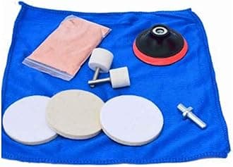 Silk Route - Car Glass Polishing Kit, 9 Pcs Scratch Remover Set, Deep Scratch Remover Cerium Oxide Powder Polish Pad Felt Tool, for Windscreen and Glass