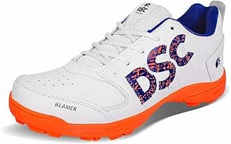 DSC Beamer Cricket Shoes Size 1 UK (Fluro Orange-White)