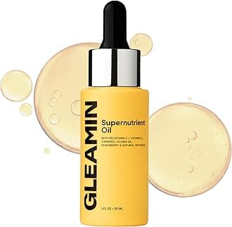 Gleamin 3% Vitamin C Face Oil with Cloudberry, Peptides & Turmeric – Hydratin...