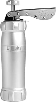 Marcato 8307 Atlas Deluxe Biscuit Maker Cookie Press, Made in Italy, Aluminum, Silver (New)