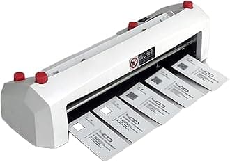 Electric Business Card Cutting Machine, Automatic Binding Machine Electric Card Cutter, Cut 300g Of Business Card Paper,9 Sets Of Blade Design,Suitable for Business/Invitation/Membership/Word Card