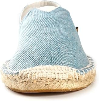 Alexis Leroy Women's Flat Espadrilles Canvas Shoes Slip on Espadrilles