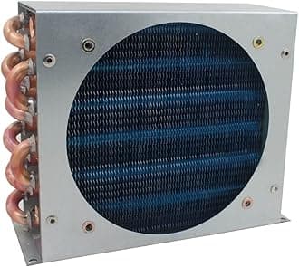 Small with Shell Copper Tube Heat Exchanger for Physical Cooling Condenser Coil Refrigerator Aluminum Fin Heat Exchanger Joyous (Color : 3x6x155-150mm)