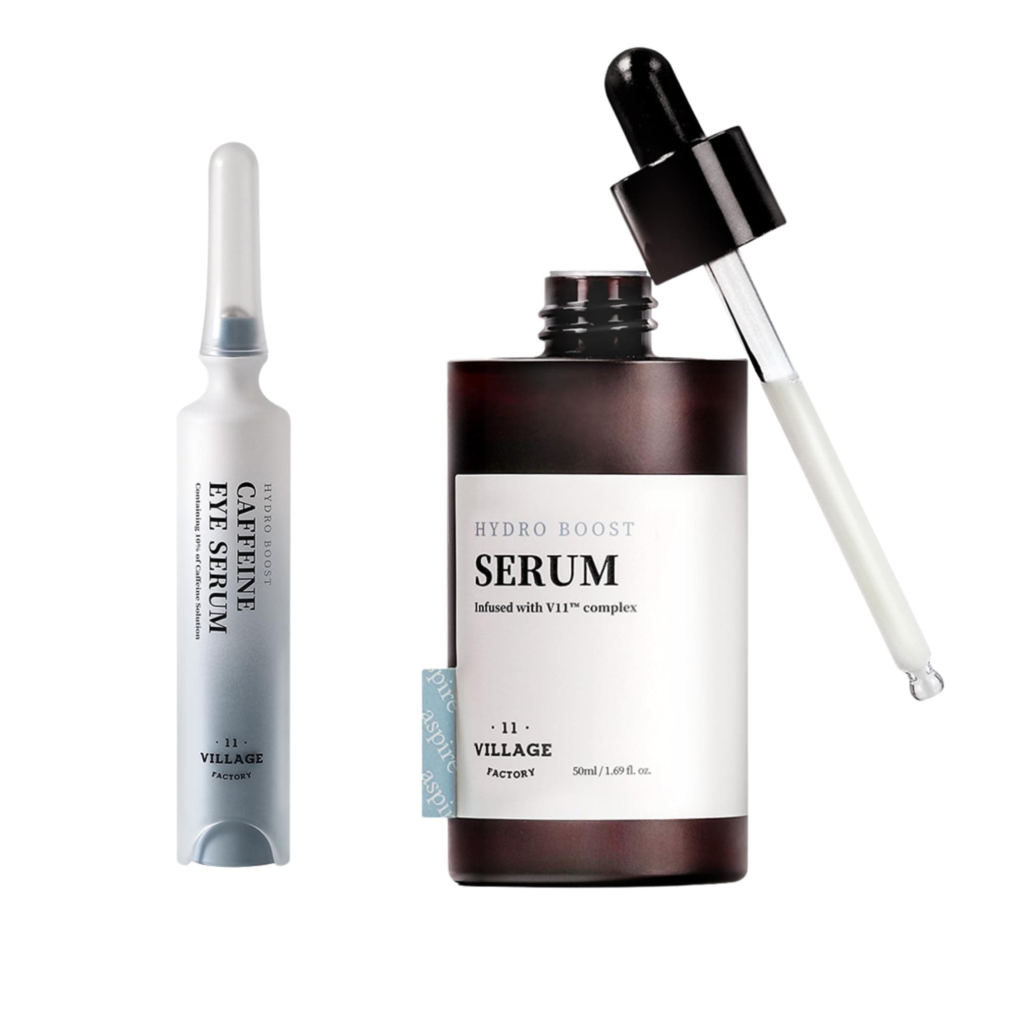 Hydro Boost Bundle with Face Serum and Hydro Boost Eye Serum with hyaluronic acid and natural ingredients