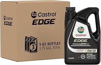 EDGE 5W-20 Advanced Full Synthetic Motor Oil, 5 Quarts, Pack of 3