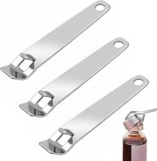 3 Pack Mini Vial Openers - Versatile Stainless Steel Oral Liquid Decappers for Botox, Medicines, and Beverages - Compact and Durable Bottle Opener Tool for Nurses, Pharmacies, and Home Use