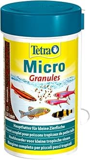 - Tetra Micro Granules 45 Gram Premium Slowly Sinking Granulated Fish Food for Small Ornamental Fish