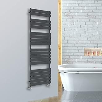 NRG 1800 x 600 mm Designer Flat Panel Heated Towel Rail Radiators Anthracite Bathroom Radiator