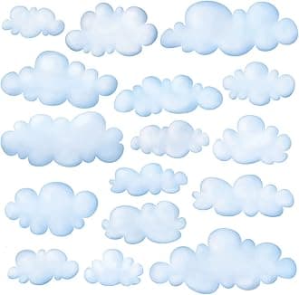 DECOWALL DW-1702 Clouds Kids Wall Stickers Decals Peel and Stick Removable for Nursery Bedroom Living Room Art murals Decorations