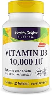 Vitamin D3 10,000 IU (Non-GMO), 120 Softgels