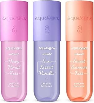 Aqualogica Refresh+ Perfume Body Mist Trio for Women | Set Of 3 Irresistible Fragrances | Double Duty Mist For Hair & Body | Non-Irritating & Hydrating | 150Ml X 3