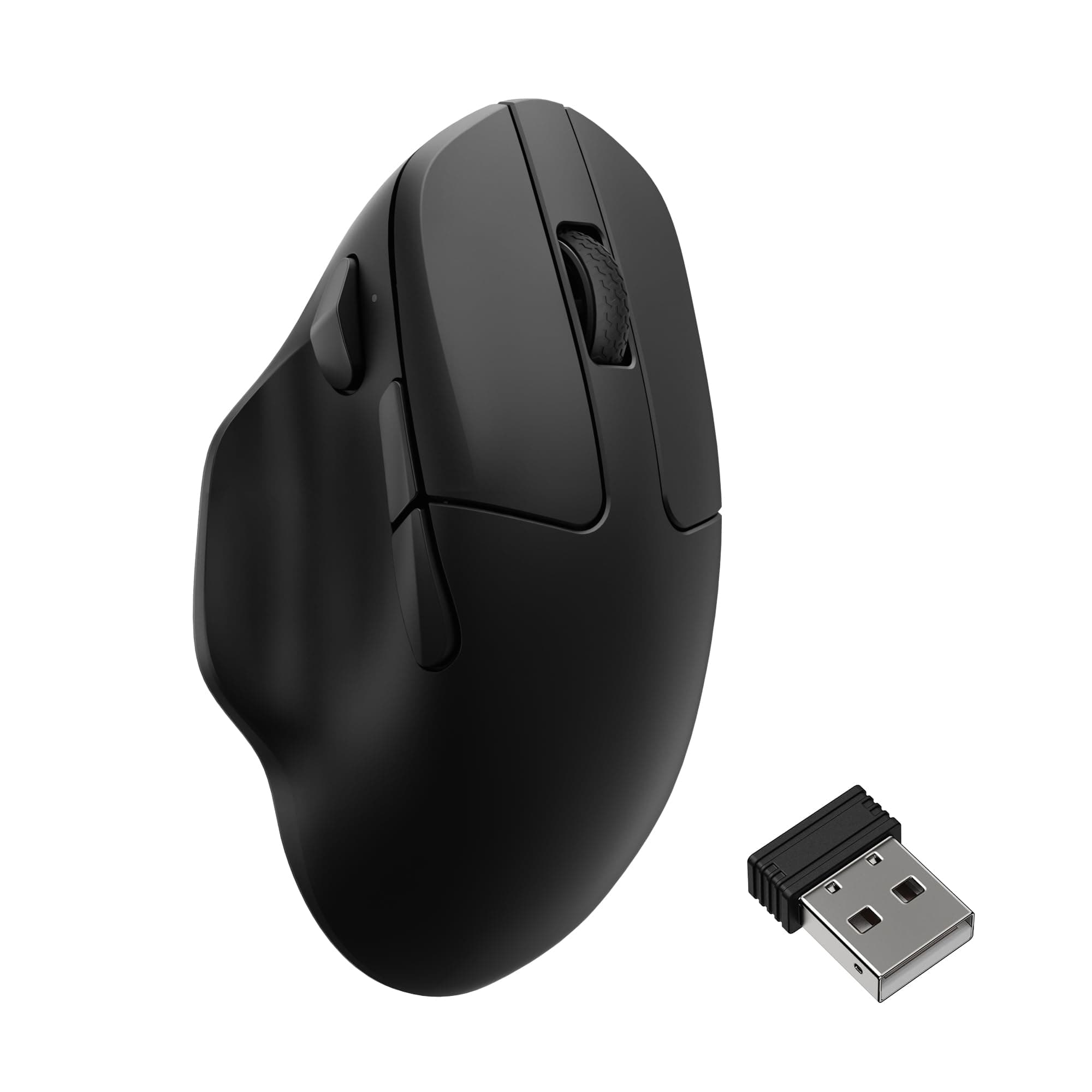 M7 8K Wireless Mouse, 30K DPI Optical Computer Mice, 2.4 GHz/Bluetooth/Wired with Macro Button 66g Lightweight Ergonomic, Up to 140 Hours Worktime for Laptop macOS/Windows - Black