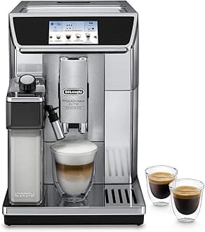 De'Longhi Primadonna Elite Experience ECAM650.85.MS Automatic Bean to Cup Coffee Machine, Stainless Steel, 1450 W, 1 Liter, Silver [Energy Class A]