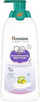 Himalaya Extra Moisturizing Baby Wash 600ml | No tears formula |with Olive Oil, Aloe Vera & Milk | Cleanses and moisturizes baby’s skin