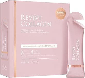 – Revive Collagen Premium 8,500mg Hydrolysed Marine Collagen Drink with Added Hyaluronic Acid & Aloe Vera for Healthy Skin, Hair, Nails & Joints | Lemon & Lime | 14 x Sachets (Eco Pack)