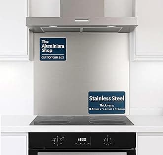 Stainless Steel Brushed Kitchen Splashback 1.2mm Thick Cooker Hob Wall – Multiple Size Options (700mm x 950mm) [Energy Class A+++]