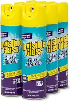 91160-6PK Premium Glass And Window Cleaner Aerosol Can Leaves Glass Streak Free And Residue Free With Improved Foaming Action, Pack Of 6