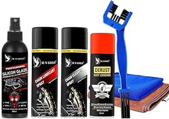 BLACKBIRD Bike Care Kit. 1Pcs - Chain Lube 220ml, Chain Cleaner 220ml, De-Rust 120ml, All in One Polish 200ml, Chain Cleaning Brush and 2 Pc Microfiber Cloth