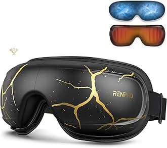 - RENPHO Eye Massager with Heat and Cooling Voice Control, Birthday Gifts for Men Women Dad Him Her, Eye Mask for Migraines, Eye Care with Massage, Reduce Dry Eyes Eyeris Kintsugi