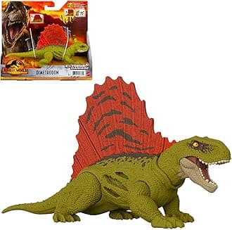 Mattel Jurassic World Jurassic World New Ruler Reimini Action Figure, Damaged! Dimetrodon [Total Length: Approx. 7.9 inches (20 cm)] [3 Years Old and Up] GWN15 Green Medium