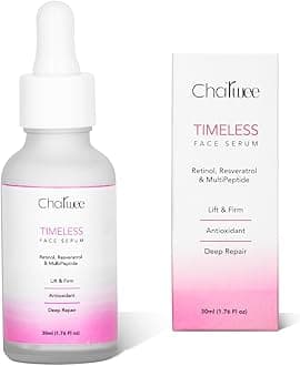Retinol Serum for Face I Timeless Face Serum | With Retinol, Resveratrol & Multi-Peptide | Helps in Younger Looking & Spotless Skin I Minimizing Fine Lines and Reducing Acne | For Clear, Glowing and Hydrated Skin - 30ML