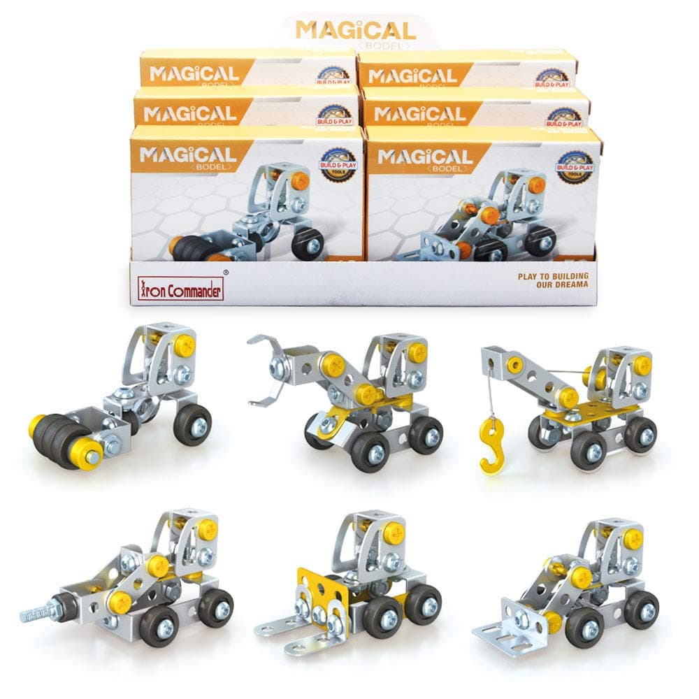 Mini Erector Sets,Metal Engineering Building Blocks Set,Various Vehicles Model Kit Take Apart STEM Toys for 8+ Year Old Boys & Girls | Best Toy Gift for Kids (Construction Truck Series)