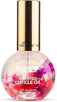 - Blossom Cuticle Oil for Nails, Hydrating, Moisturizing, Scented Nail Oil Cuticle Care, Infused with Real Flowers, Made in USA, 0.5 fl. oz, Apple