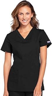 Women's V-Neck Top Medical Scrubs (Pack of 1)