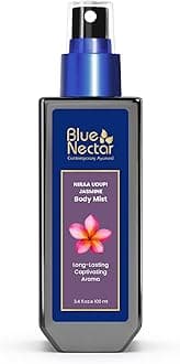 Blue Nectar Niraa Udupi Jasmine Body Mist for Long-Lasting Freshness and Relaxation (3.38 fl oz)