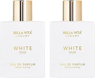 Bella Vita Luxury Unisex White Oud Eau De Parfum Liquid Perfume & With Orange, Fressia & Tobacco|Woody Long Lasting Edp Fragrance Citrus Scent, 100 Ml (Pack Of 2), 200 Millilitres