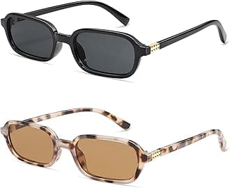 Retro Rectangular Sunglasses for Women Vintage 2026 Fashion Trendy Funny Small 90s Square Sunnies AP3698