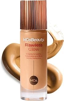 - MCoBeauty Flawless Glow Luminous Skin Filter 4.5 Medium - 4-in-1 Liquid Foundation Primer Highlighter Makeup - Dewy Radiant Skin Tint with Squalane for Face - Buildable Glow Complexion Booster - 1 Fl
