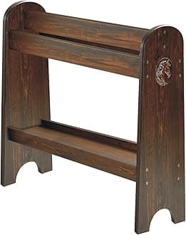 Pine Wood Saddle Rack – Ideal Saddle Stand for Western Saddles and Horse Tack Organizers, Perfect for Displaying Trophy Saddles at Home - Walnut