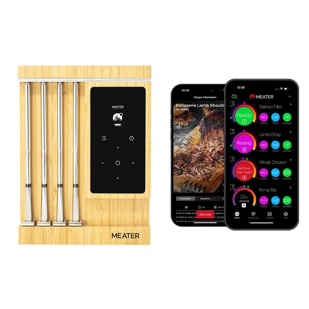Pro XL: Wireless Smart Meat Thermometer | 4 Multi-Sensor Probes | Bluetooth & WiFi | 1000°F Heat Resistance | Certified Accuracy for BBQ, Oven, Grill, Smoker, Air Fryer, Deep Fryer, Sous Vide