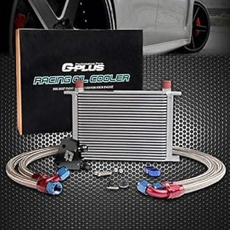 G-PLUS Engine Transmisson Oil Cooler Kit + Oil Cooler Sandwich Plate Replacement 25 Row Aluminum Fit for BILLET LS1 LS2 LS3 LSX VE HSV