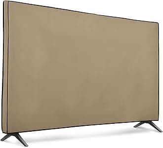 kwmobile Dust Cover for 49-50" TV - Fabric TV Display Protector for Flat Screen TVs - Beige