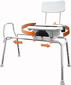 Transfer Bench with Cut-Out Molded Swivel Seat / Back Size: Regular