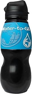 Water-to-Go Classic 75 cls water purifier bottle; Filters viruses, bacteria, protozoa, cysts, chemicals & microplastics; Guaranteed Leakproof - Travel, Outdoors, Fitness & Survival; (Blue)